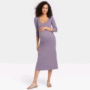 The Nines By Hatch Ribbed Maternity Dress Size M